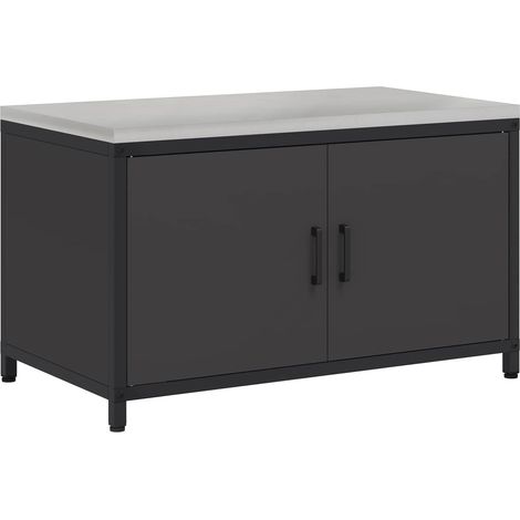 Maison Exclusive - Stoccaggio in cucina HATTEM Nero 90 x 50 x 53 cm Acciaio