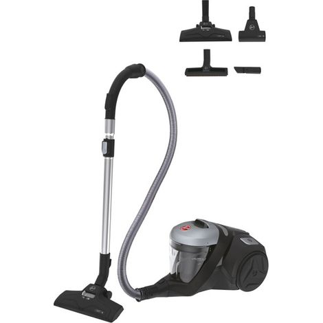 Hoover HP322PET Aspirateur Sans Sac Noir et Gris (1/5)