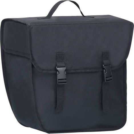 vidaXL Sac de vélo simple pour porte-bagages étanche 21 L Noir (1/5)