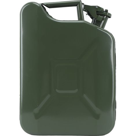 Bidon d'essence de 10 litres (2,6 gallons) en acier inoxydable avec poignée de transport et système d'aération automatique. (1/5)