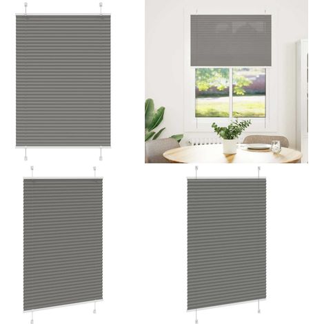 vidaXL Plissee Anthrazit 95x150 cm Stoffbreite 94,4 cm Polyester (1/5)
