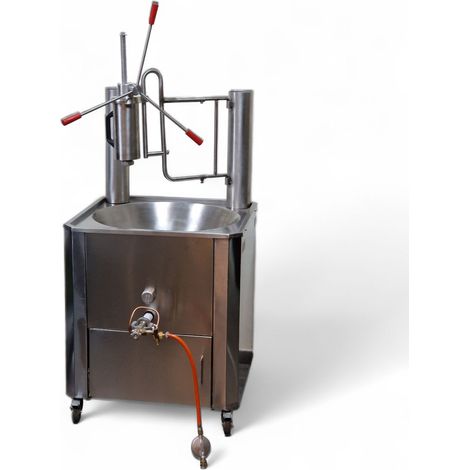 Friteuse à churros 35L - Gaz 55KW - Avec piston à pâte manuel de 2kg - Proferia
