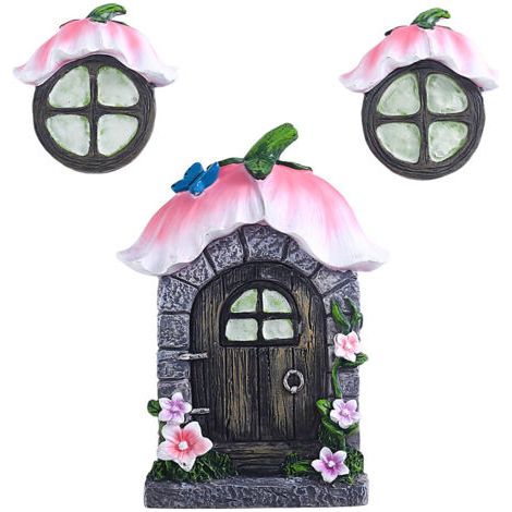 Porte miniature pour jardin féérique (fleurs), porte pour arbres, accessoires de maison