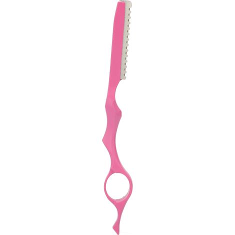 Rasoir professionnel rose à poils de barbe colorés, pour un effet effiloché. (1/5)