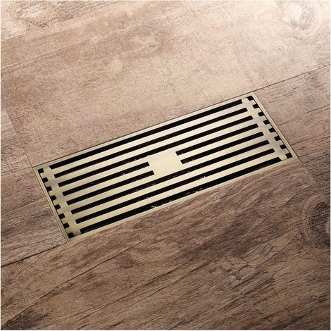 Bonde de douche en laiton, bonde de sol rectangulaire, désodorisant pour salle de bain (1/5)