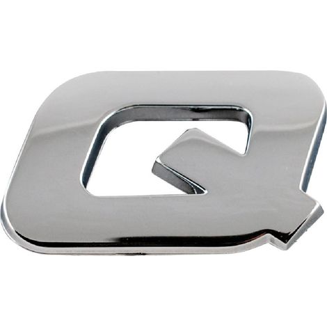 Adhesif Sticker 3D Chrome - Lettre Q - 23x27mm