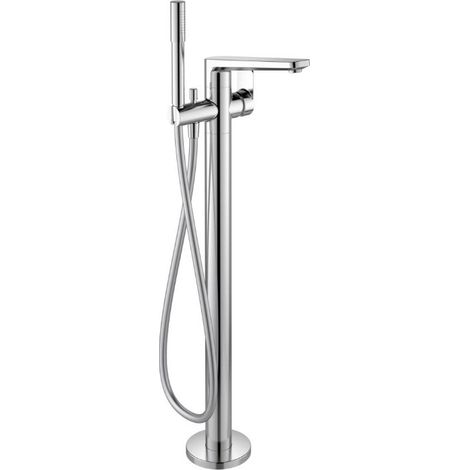 Ideal Standard Finto miscelatore vasca a pavimento Tonic II, con doccetta a bastone, Ausld.220mm,Cromo, A6365AA (1/2)