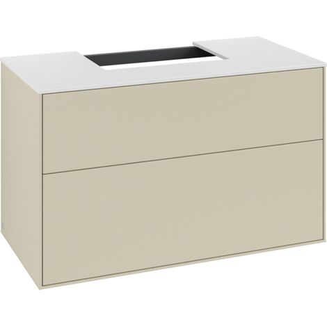 Villeroy & Boch Finion meuble sous lavabo, lavabo au centre, (1/2)
