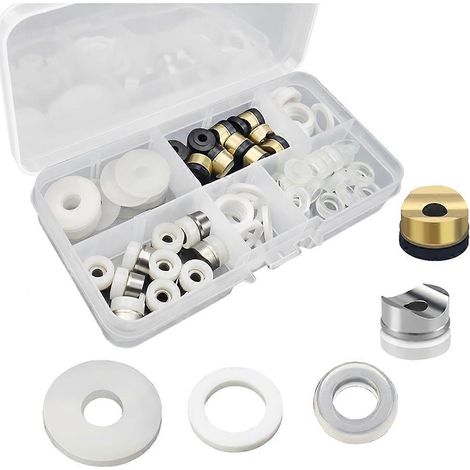 Packung mit 50 Dichtungen für Airless-Farbspritzpistolen, Düsendichtungen, flache Nylon-Abstandshalter (siehe Abbildung). (1/5)