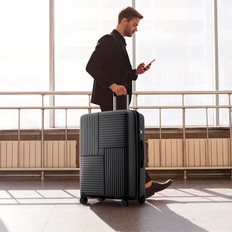 Ensemble M-L-XL noir nouveaux bagages PP, pour maison et usage quotidien, format pratique, style moderne et facile à associer
