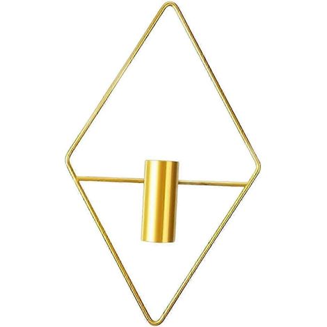 Jardinières suspendues en métal, vase suspendu, support pour plantes d'intérieur, décoration murale géométrique moderne pour salon ou bureau à domicile-Gold