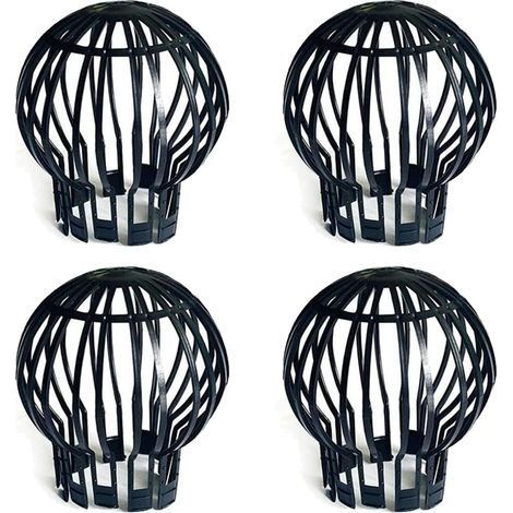 Noir,Lot de 4 Crapaudine de Gouttière Filtre Gouttiere Flexibles en Plastique Grillage Gouttiere Garde les Gouttières non Obstruées par Des Feuilles de la Mousse de la Boue et Autres Débri (1/5)