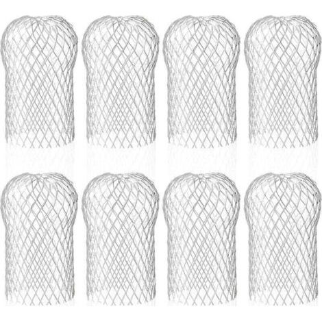 Juego de 8 protectores de canalones, filtros flexibles y duraderos para bajantes de aleros de casas contra las hojas.
