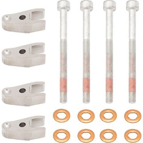 Lote de 4 soportes de inyector de combustible 6110170139 para W202 W203 W204 W164 W169 W639 Sprinter 906 W903, soporte de boquilla de inyección tornillo cilíndrico A6110170139 (1/5)