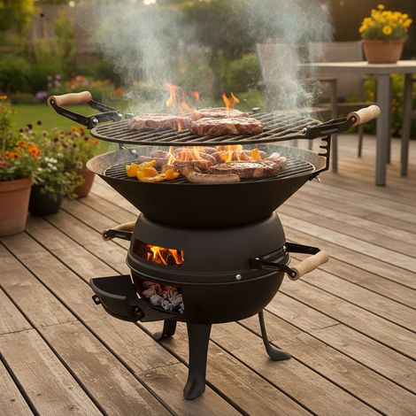 Grillfass New Orleans Grill Holzkohlegrill Gartengrill Campinggrill Feuerstelle