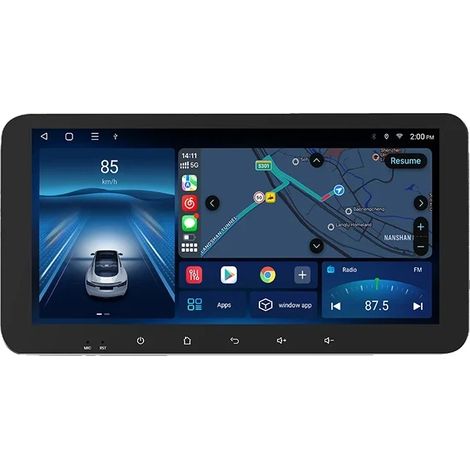 Autoradio, QLED HD Bildschirm, Eingebautes Navigationssystem, Kompatibel mit BMW E46 M3, Kabelloses Design, X7 6GB 10.33 (1/2)