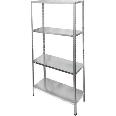 ORYX Estanteria Acero Galvanizado con 4 Baldas 150x75x30 cm. Baldas ajustables. Peso maximo 120 Kg. (1/5)