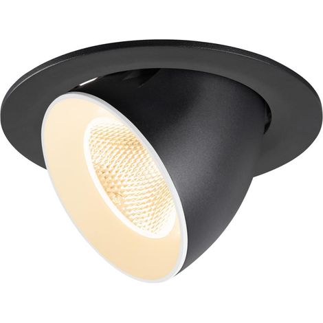 Encastré downlight NUMINOS® GIMBLE L 2700 K 20° IP20 rond noir / blanc - SLV - 1009704