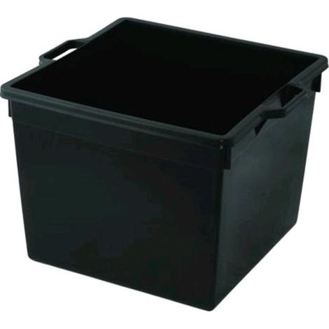 Cesto Bidone Fusto Per Macerie Quadro Nero Lt. 50 41X41X35H Cm Conf. 5 Pz