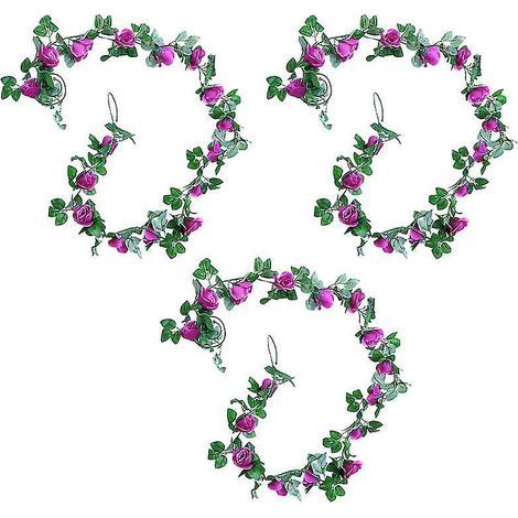 Set aus 3 künstlichen Rosen an einer Ranke (1/3)