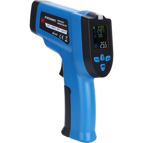 Pistolet de mesure de température industriel infrarouge multifonctionnel sans contact + thermocouple de type K + NCV (1/4)