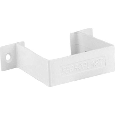 Abrazadera Tubo Bajante Canalón Cuadrado EUME Blanco 70x70 PVC - Ferroplast Color: Blanco