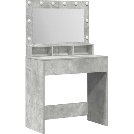 Maison Exclusive - Tavolo da Trucco con specchio Grigio cemento 78,5 x 41 x 135 cm