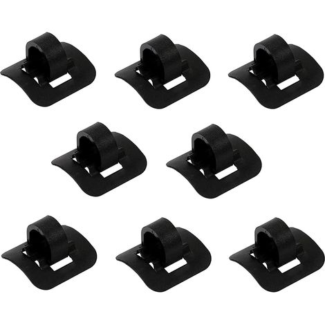 Lot de 8 clips de câble en C pour vélo 21 x 20 mm, guide-câble de frein en alliage d'aluminium avec boucle de câble de su (1/4)