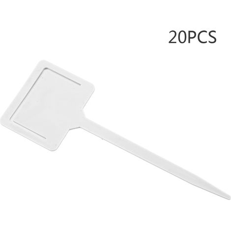 20 Stück PVC-Wasserdichte, langlebige Gartenpflanzenetiketten, Blumenstecker, Saatgutstecker, Werkzeug, Weiß (1/5)