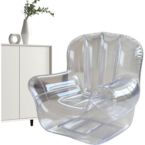 Bardusch-Fauteuil Gonflable,Meuble Gonflable Canapé Soufflé - Canapé Confortable Transparent Détente Jardin Balcon Piscine Extérieur Chambre (1/5)