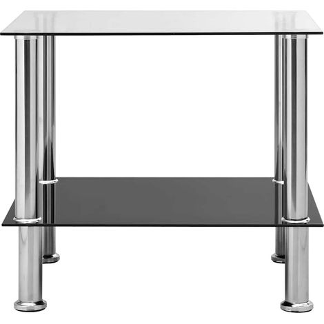 Maison Exclusive - Beistelltisch Transparent 45x50x45 cm Hartglas (1/5)