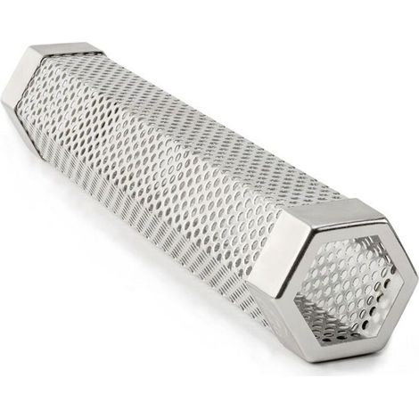 12 '' Premium Pellet Smoker Tube en Acier Inoxydable Hexagonal Barbecue Générateur de Fumée 5 Heures de Fumée Billable pour (1/5)