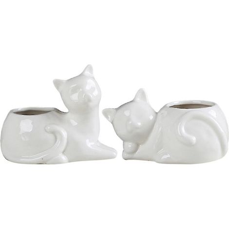 Lot de 2 pots de fleurs en céramique tendance (1/3)