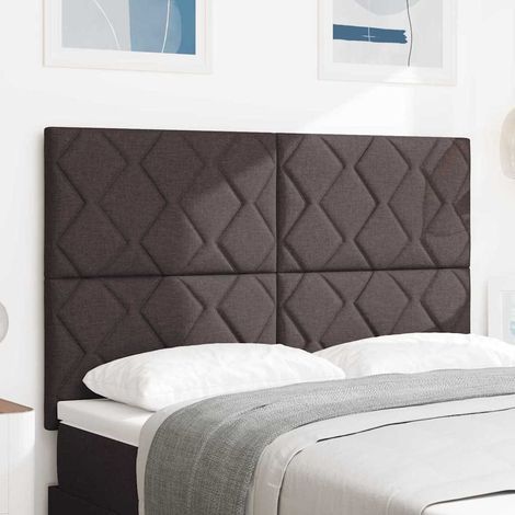 vidaXL Tête de lit Marron foncé 160 cm tissu (1/5)