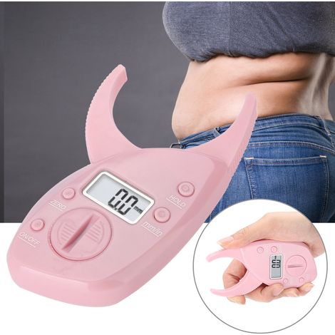 Pince à graisse corporelle électronique portable - Mesure rose de plis cutanés (1/5)
