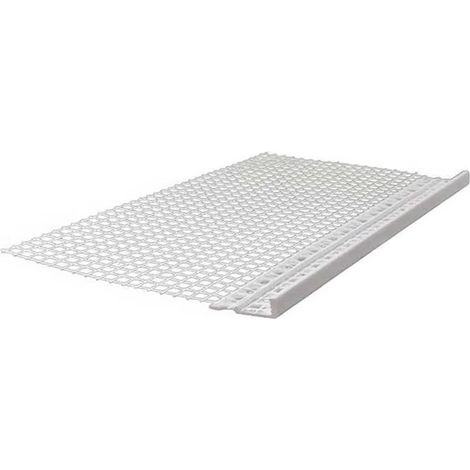 Profilo terminale in pvc con rete barra 2 metri bianco : Modello - 6MM