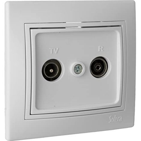 Presa di Segnale per TV e Radio Colore Bianco Europa Solera Serie ERP47U (1/2)