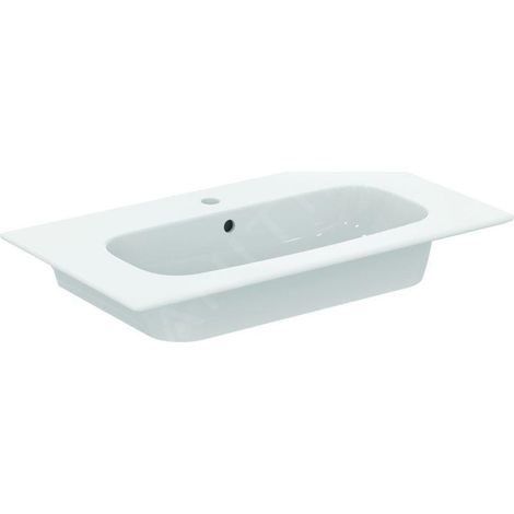 Meuble lavabo IS i.life A 1 HL avec vidange 840x460x155 mm blanc (1/5)