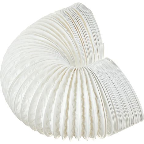 1 Tuyau d'évacuation flexible, diamètre 100 mm, longueur 5 m, PVC renforcé, pour climatisation, sèche-linge (1/2)