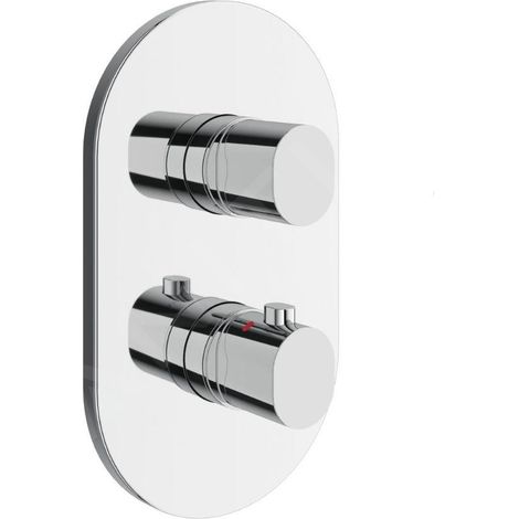 Ravak Chrome II - Mitigeur thermostatique encastré, 3 sorties, chrome X070457 (1/2)