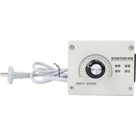 Elektronischer Spannungsregler, 220-V-Wechselstrom-Drehzahlregler, CN-Stecker, 4000 W, geeignet für Lüftermotoren (1/5)
