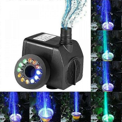 Pompe de fontaine submersible avec 12 lumières LED colorées - 25 W (1/5)
