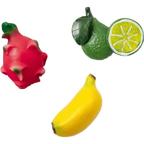 3 aimants pour réfrigérateur, en résine colorée, forme alimentaire, décoration cuisine et bureau (1/5)