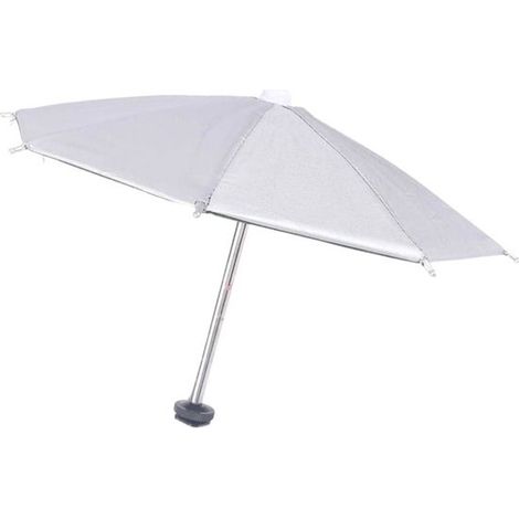 Parasol pour appareil photo avec griffe porte-accessoires argenté – Protection solaire pour appareils photo reflex numériques et hybrides – Anti-surchauffe – Pliable (1/3)