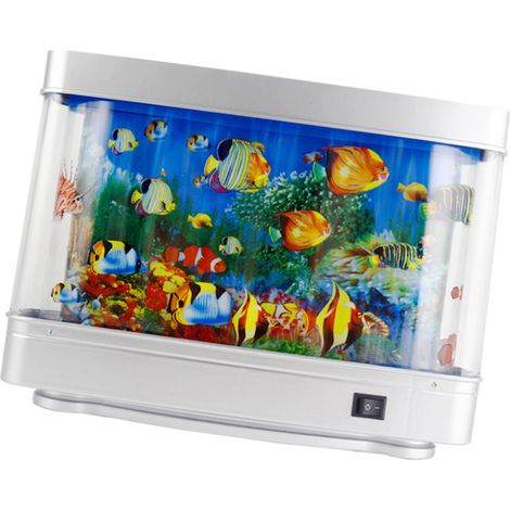 Lampe LED Décorative pour Aquarium Simulée Lumière de Paysage Marin Petite Lampe de Bureau pour Poissons Blanc Eu-AUTRES (1/5)