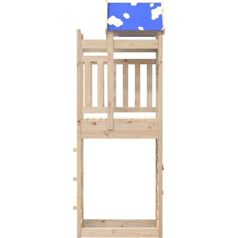 vidaXL Torre de Juego Marrón 85 x 52,5 x 239 cm Madera de pino macizo (1/2)