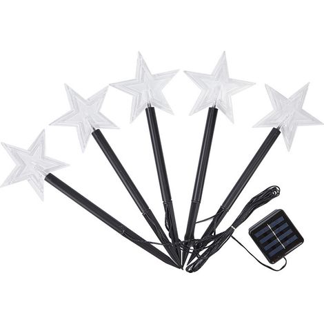 Guirlandes lumineuses solaires en forme d'étoile, guirlandes lumineuses de Noël étanches pour jardin, allée C-AquaForge