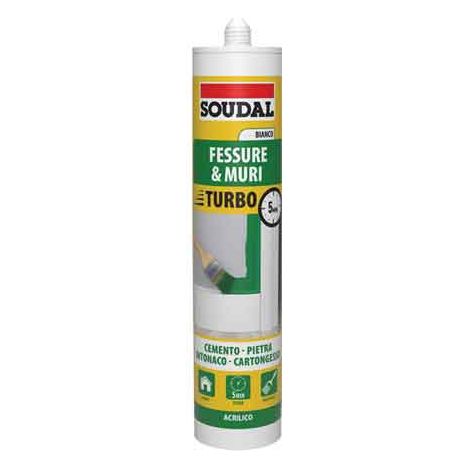SILICONE ACRILICO 'TURBO' SOUDAL 300 ml - Bianco - SOUDAL