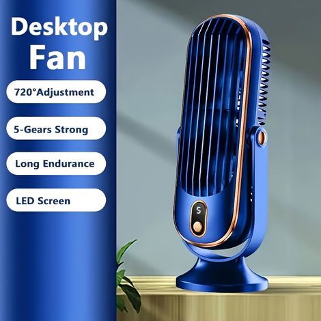 Climatiseur et rafraîchisseur d'air portables, ventilateur à 5 vitesses, sèche-cheveux à refroidissement enveloppant à 720 degrés (1/5)