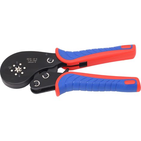 Pince à sertir HSC8 16‑6 pour embouts 0,08‑16 mm² avec poignée antidérapante et haute précision pour applications électriques industrielles. (1/5)